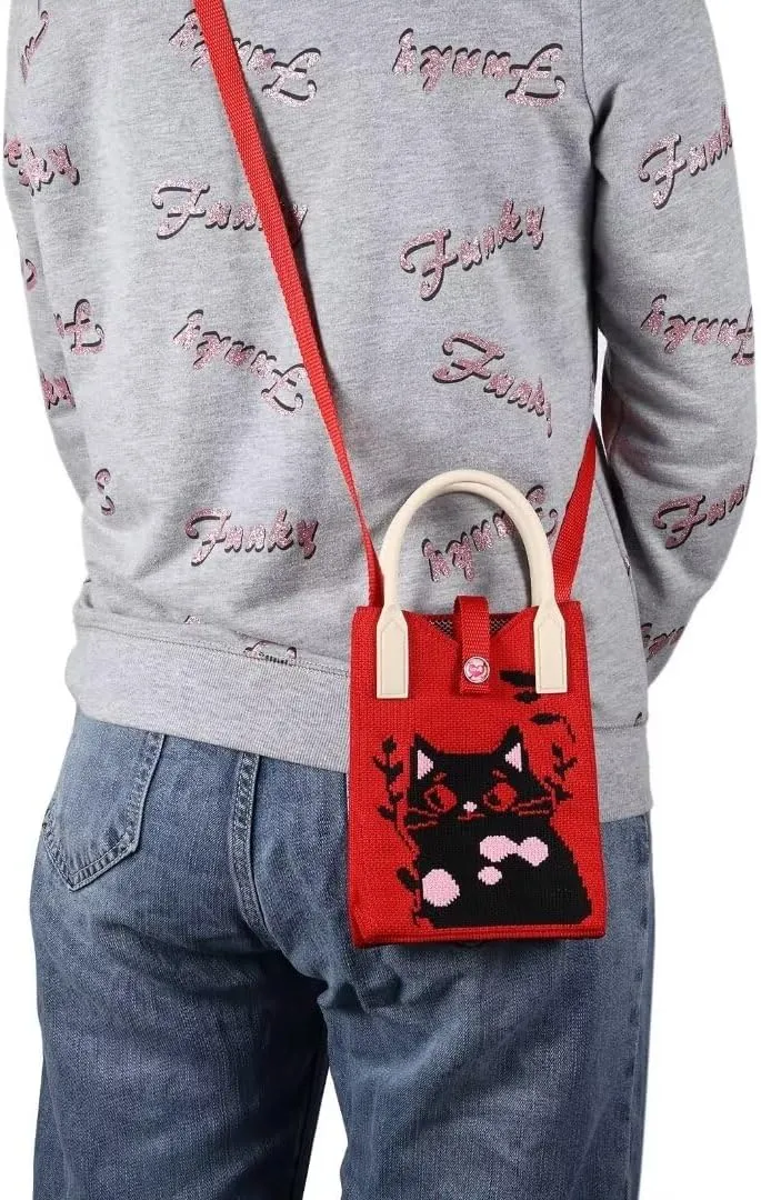 Knitted Lightweight Small Crossbody bags Cell Phone Purses Travel Pouch Shoulder Bag for Women