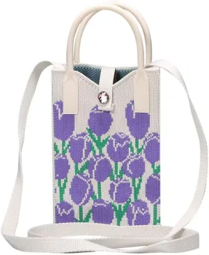 Knitted Lightweight Small Crossbody bags Cell Phone Purses Travel Pouch Shoulder Bag for Women