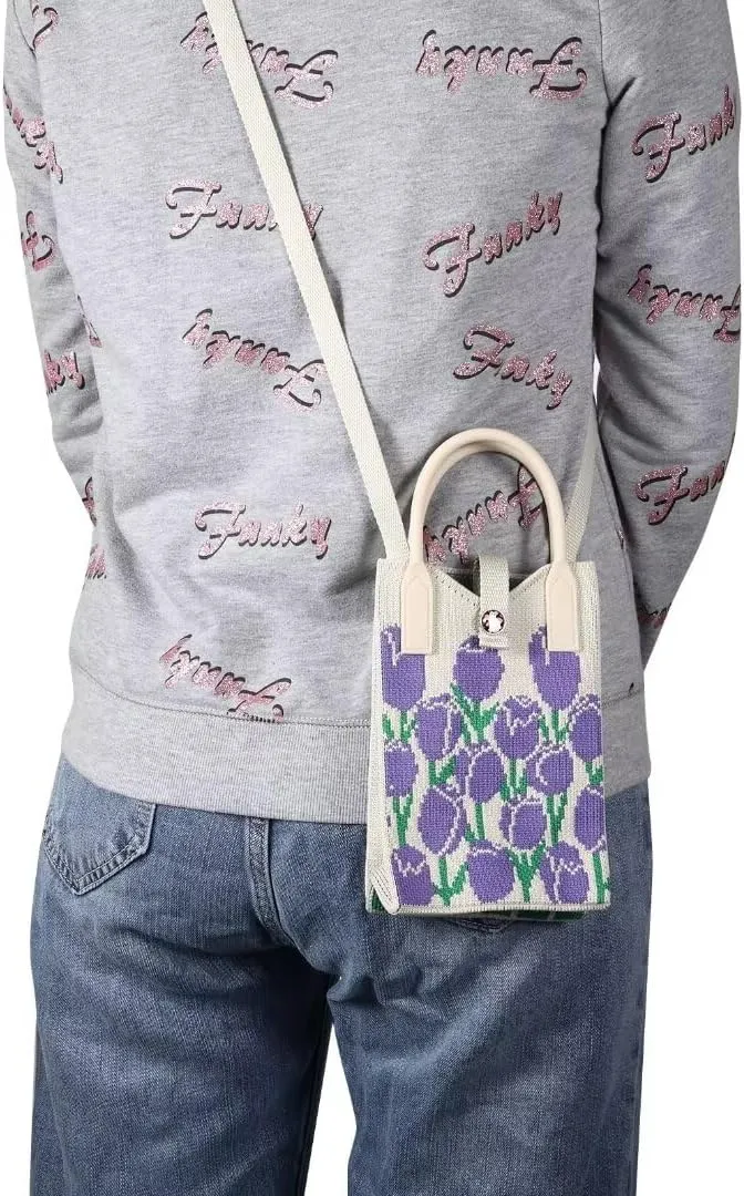 Knitted Lightweight Small Crossbody bags Cell Phone Purses Travel Pouch Shoulder Bag for Women