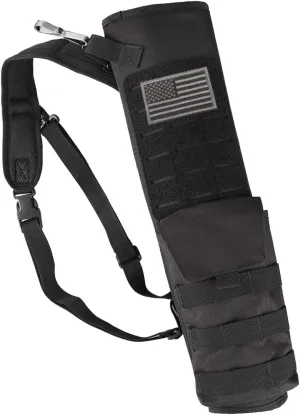 KRATARC Archery Lightweight Back Arrow Quiver Dual Use Foldable Compact Hip Arrows Bag with Molle Pocket Hanged for Target Shooting Hunting