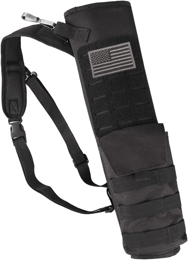 KRATARC Archery Lightweight Back Arrow Quiver Dual Use Foldable Compact Hip Arrows Bag with Molle Pocket Hanged for Target Shooting Hunting