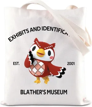 KUIYAI ACNH Merchandise Inspired Tote Bag - Celeste Loves Owl Bag - Animal Villagers & Gamer Gift