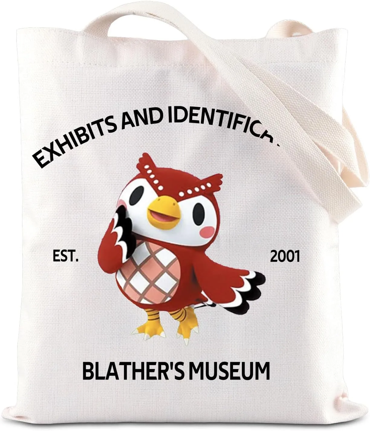 KUIYAI ACNH Merchandise Inspired Tote Bag - Celeste Loves Owl Bag - Animal Villagers & Gamer Gift