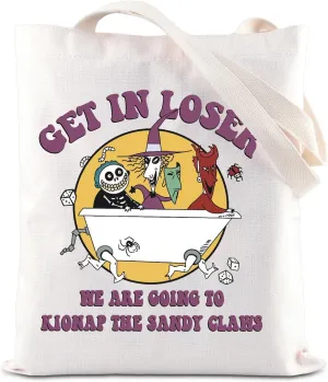 KUIYAI Horror Movie Inspired Tote Bag Lock Shock And Barrel Gift Boogie’s Boy Lover Gift Spooky Season Shoulder Bag