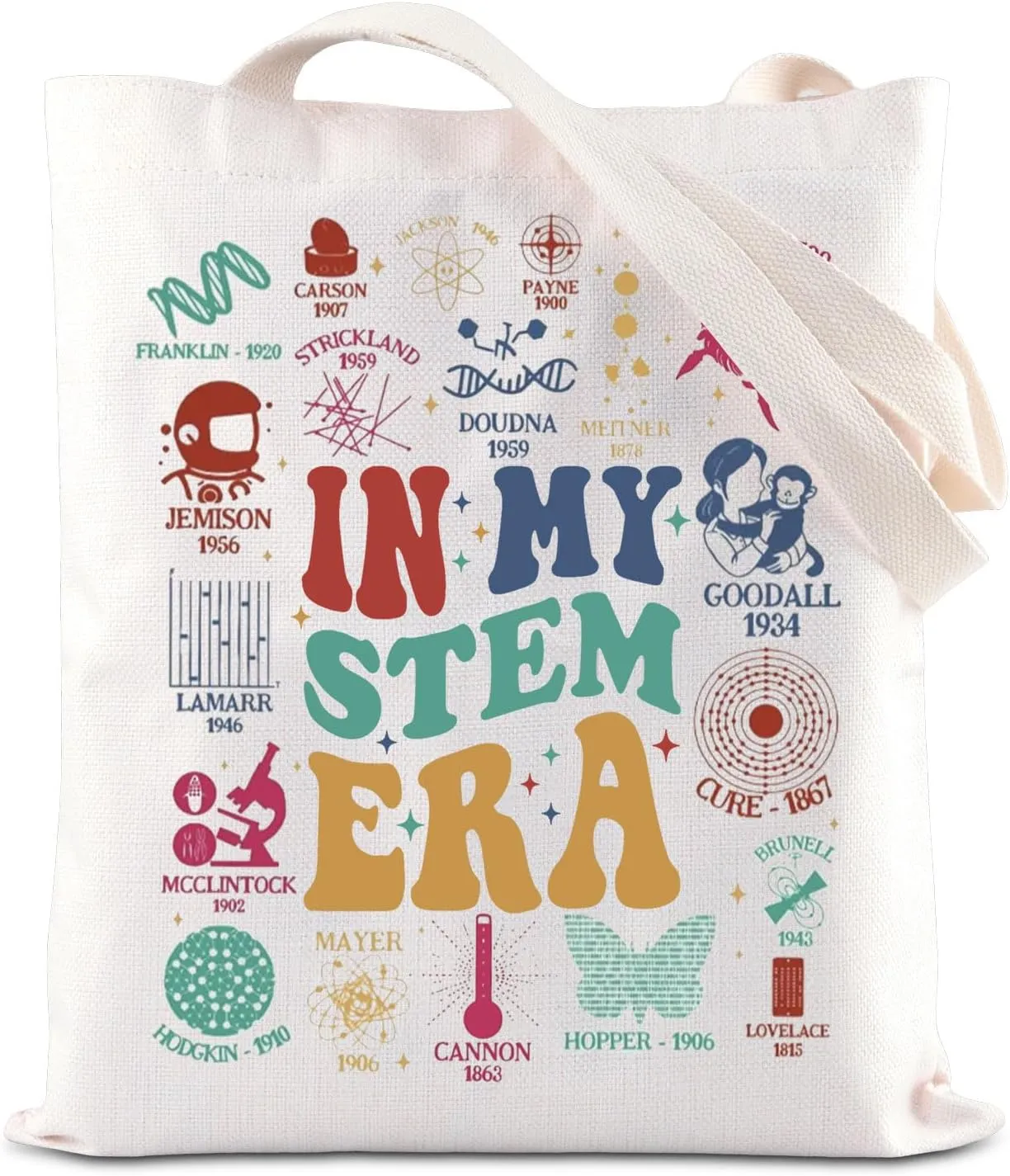 KUIYAI Stem Teacher Appreciation Tote Bag - Steminist & Scientist Gift - Student Grad Era Handbag