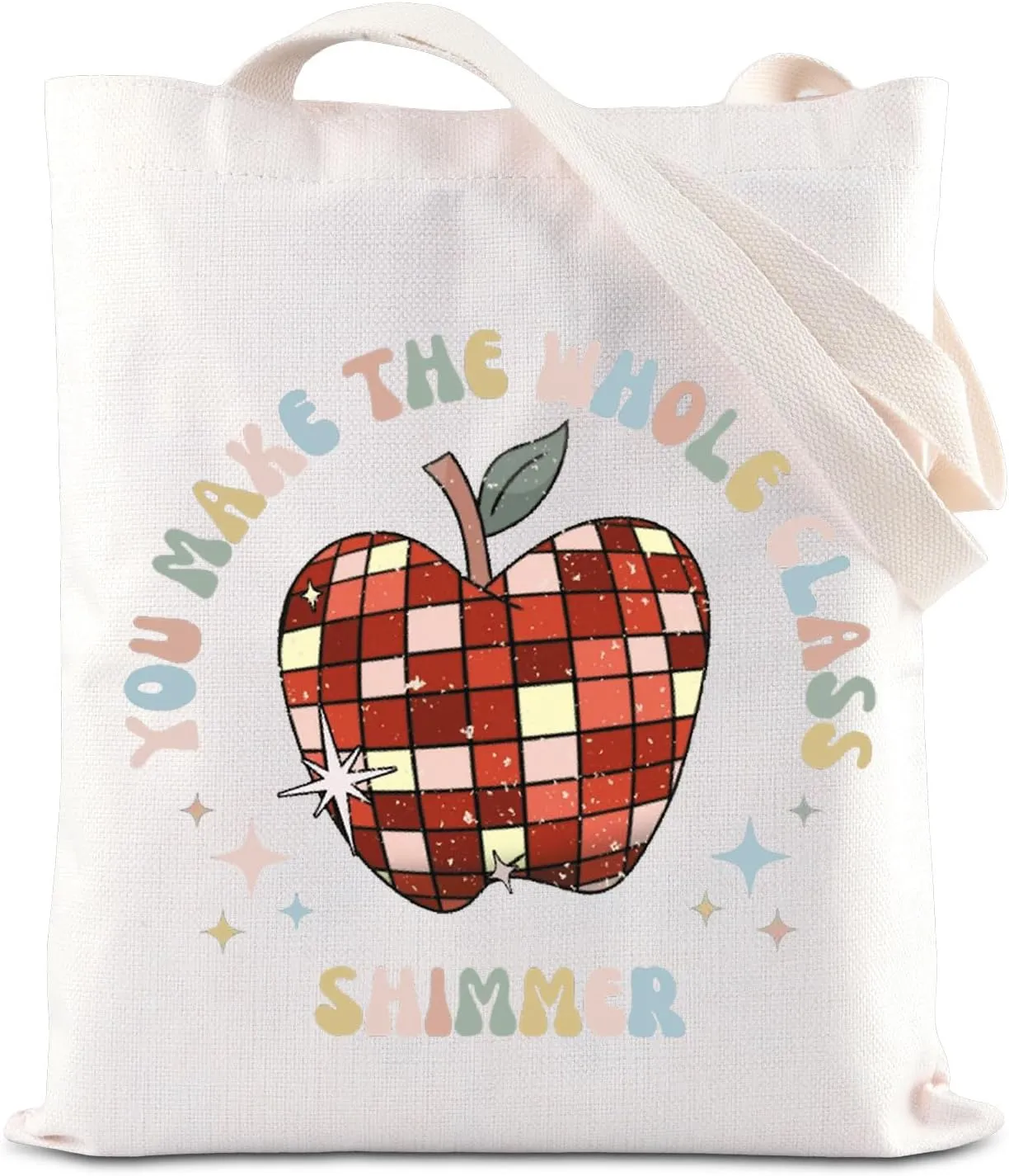 KUIYAI Teacher Appreciation Tote Bag Teacher Era Gift Teaching Gift Teacher Day Gift You Make The Whole Class Shimmer Handbag