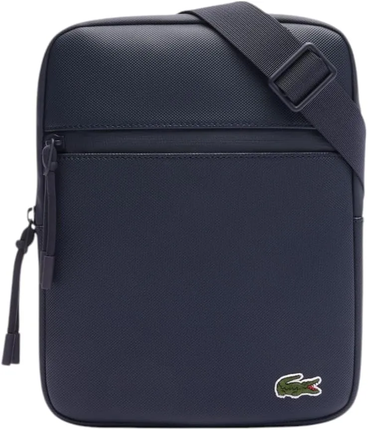Lacoste Medium LCST Zippered Petit Piqué Crossover Bag