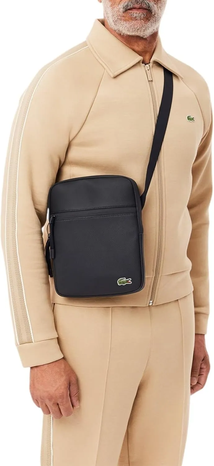 Lacoste Medium LCST Zippered Petit Piqué Crossover Bag
