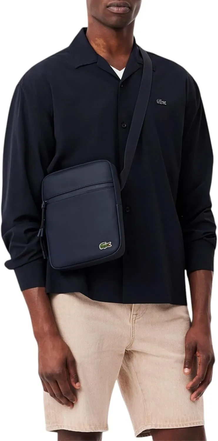 Lacoste Medium LCST Zippered Petit Piqué Crossover Bag