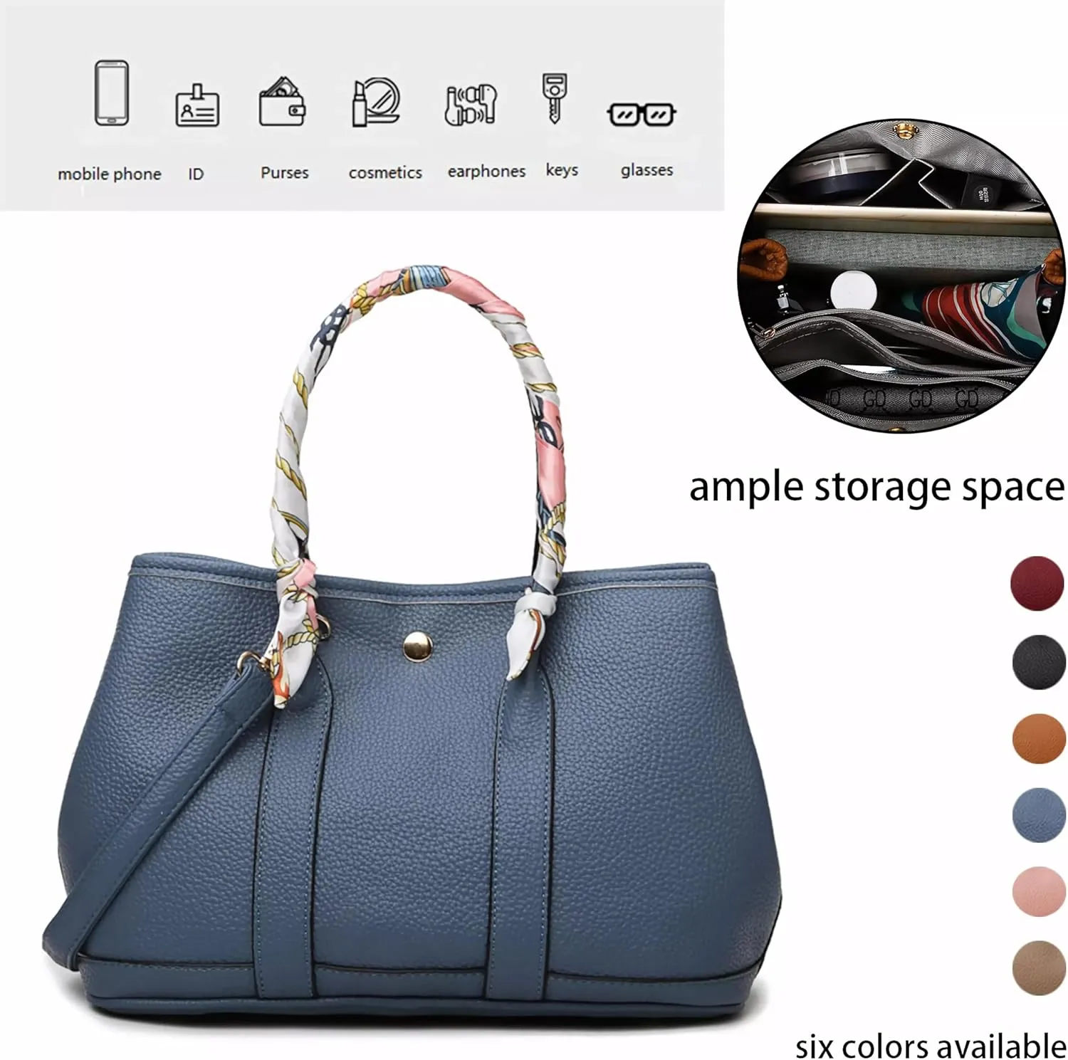 ladies adjustable shoulder straps single shoulder and crossbody bags PU Purses commuter handbags