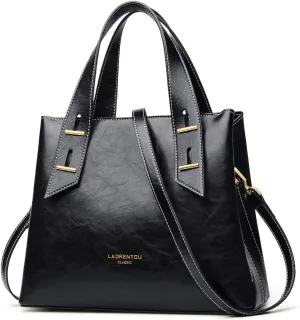 LAORENTOU Women Crossbody Handbags Cow Leather Satchel Handbags for Women Top-handle Shoulder Tote Purses