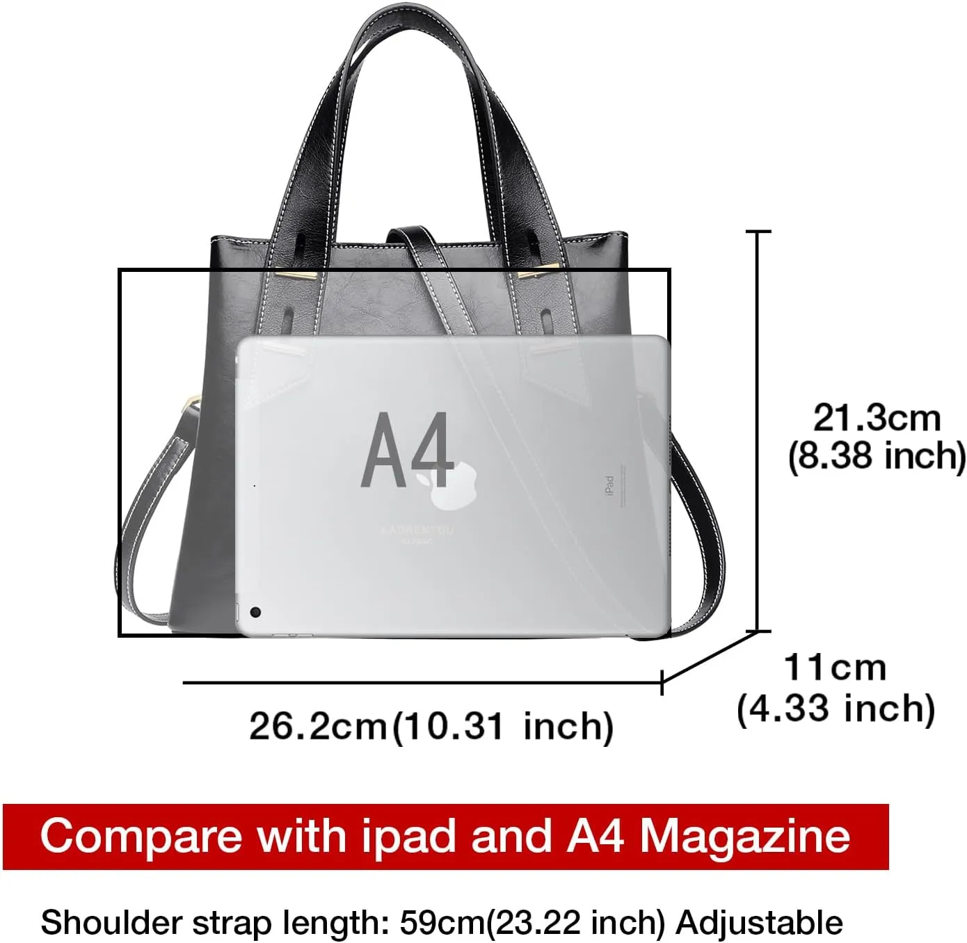 LAORENTOU Women Crossbody Handbags Cow Leather Satchel Handbags for Women Top-handle Shoulder Tote Purses