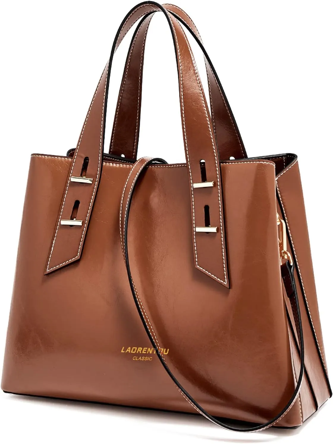 LAORENTOU Women Crossbody Handbags Cow Leather Satchel Handbags for Women Top-handle Shoulder Tote Purses