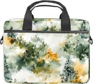 Laptop Bag Messenger Sleeve Art Watercolor Abstract Flowers Portable Tote Laptop Case Work Business Bag