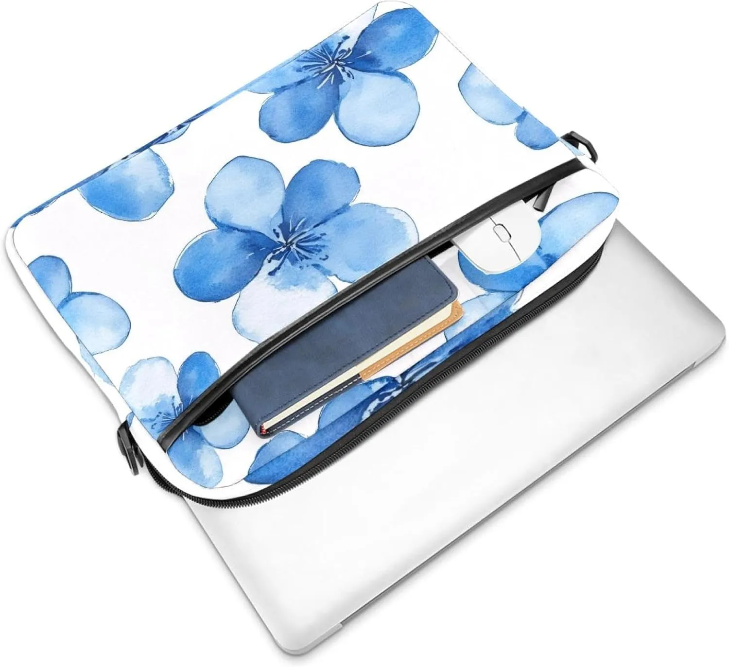 Laptop Bag Messenger Sleeve Vintage Sail Boat Ocean Blue Background Portable Tote Laptop Case Work Business Bag