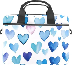 Laptop Shoulder Bag Silhouettes of Morning Forest Pine Trees Deer Padded Computer Briefcase for Adults, 13.4-14.5 Inch