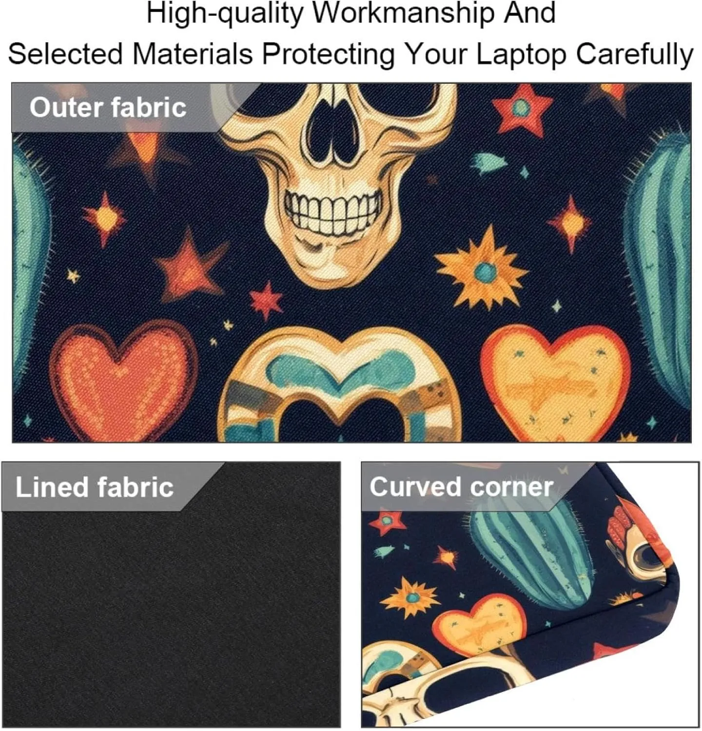 Laptop Shoulder Bag Silhouettes of Morning Forest Pine Trees Deer Padded Computer Briefcase for Adults, 13.4-14.5 Inch
