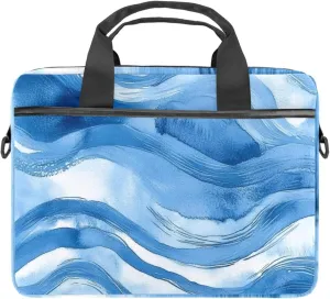 Laptop Shoulder Bag Watercolor Art Red Dragonfly Padded Computer Briefcase for Adults, 13.4-14.5 Inch