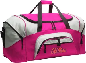 LARGE Ole Miss Duffel Bag Ladies University of Mississippi Suitcase for Travel or Sports Gear Bag