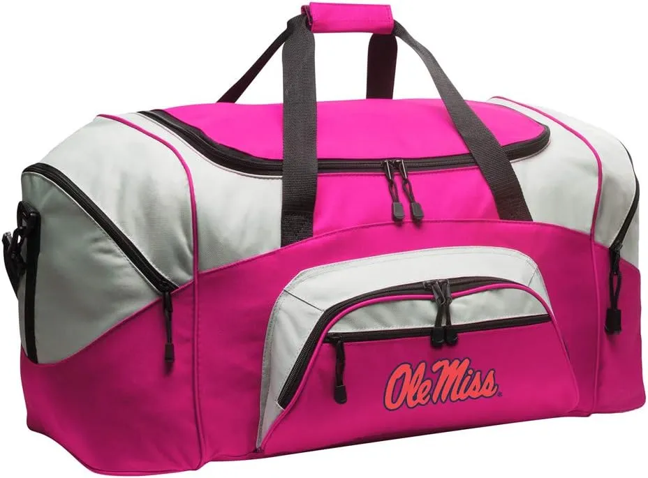 LARGE Ole Miss Duffel Bag Ladies University of Mississippi Suitcase for Travel or Sports Gear Bag