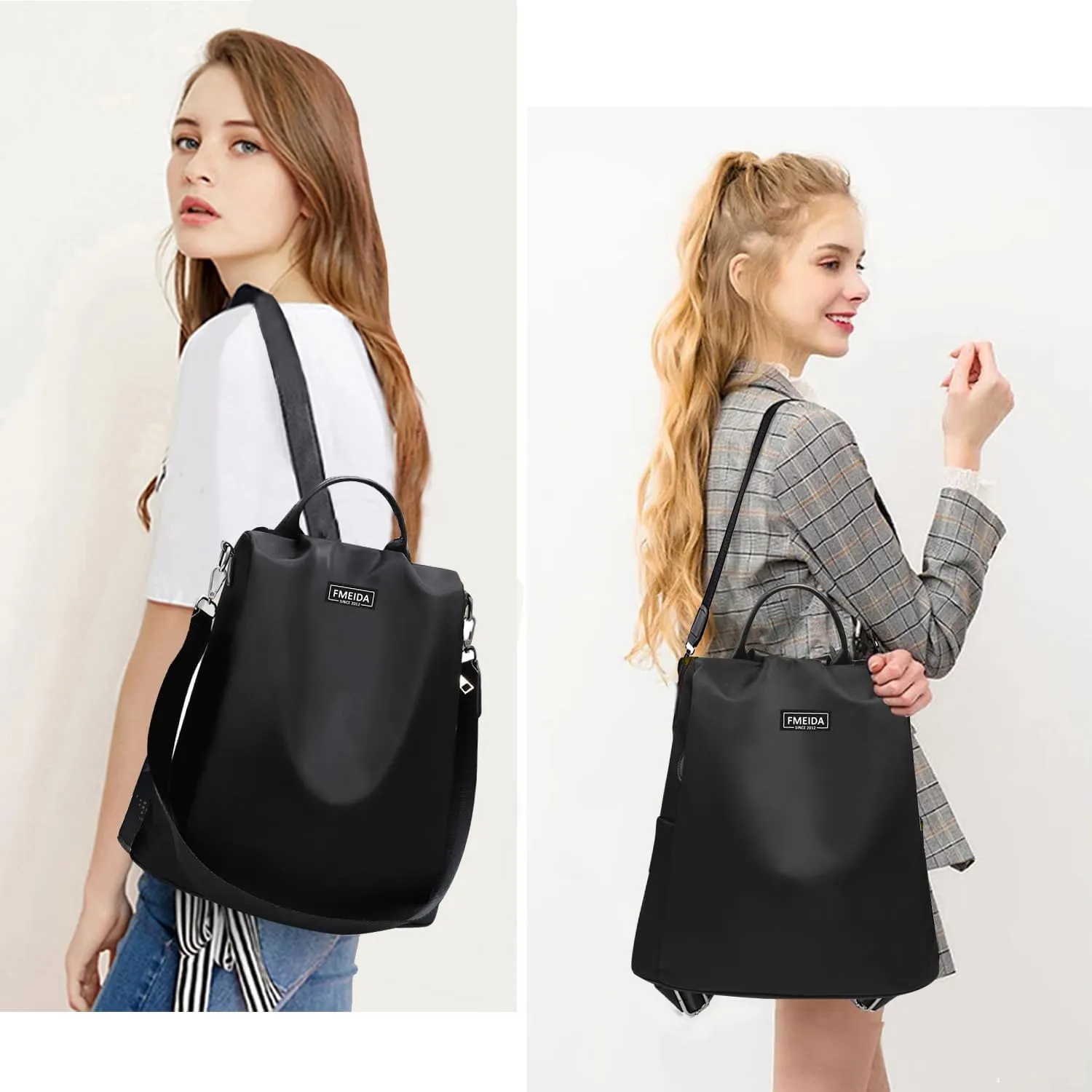 Large Travel Backpack for Women Waterproof Back Pack Black Shoulder Bag Fashion Backpack Purse Anti-Theft Daypack for College Work