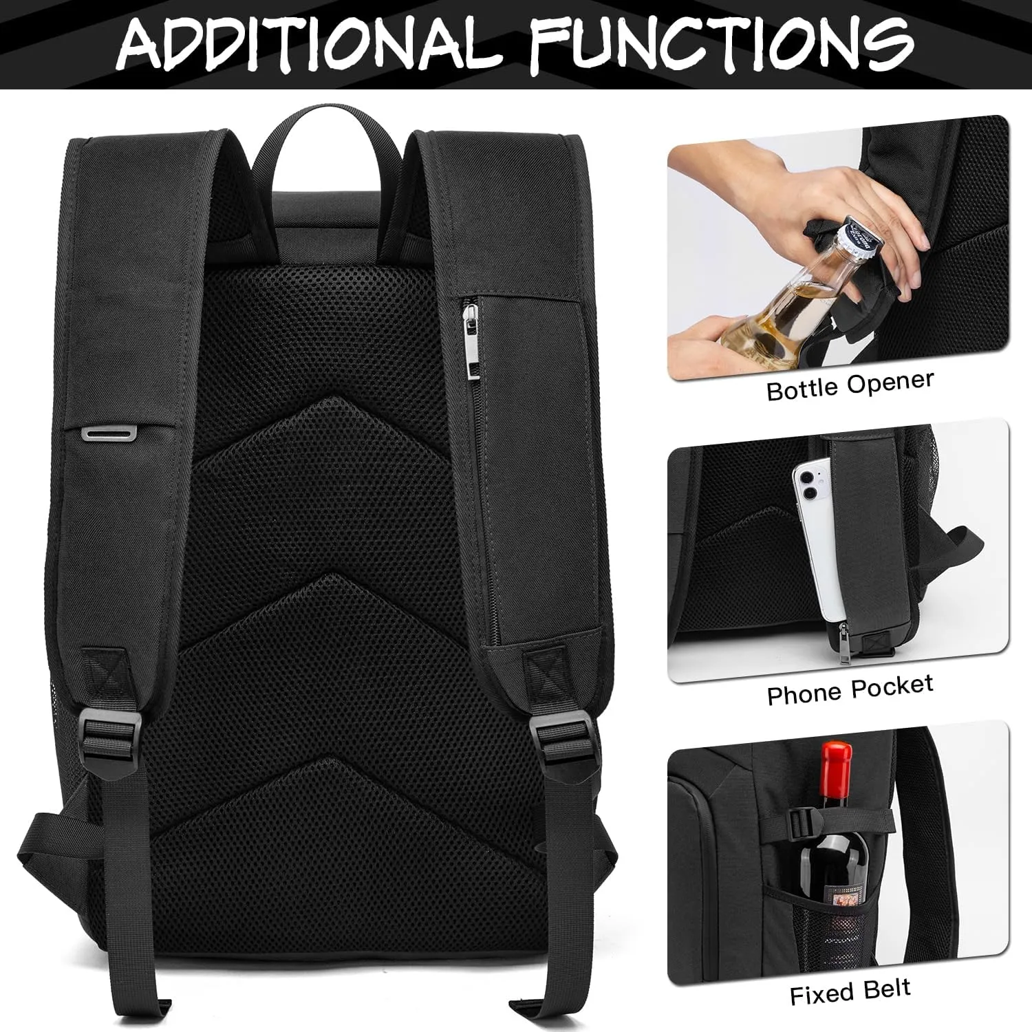 Laripwit 54/40 Cans Backpack Cooler Insulated Leak-Proof Large Cooler Backpack Double Deck Lunch Backpack for Men Women - Perfect Soft Cooler Bag for Tactical, Camping, Picnic, Beach, Hiking