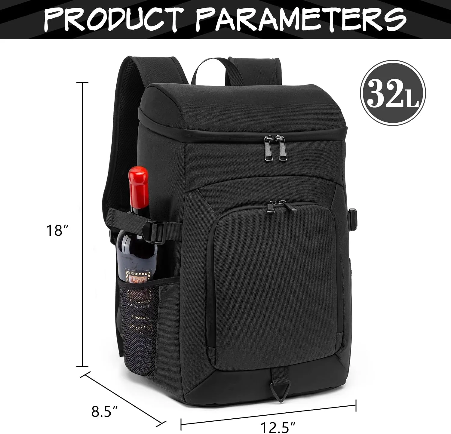 Laripwit 54/40 Cans Backpack Cooler Insulated Leak-Proof Large Cooler Backpack Double Deck Lunch Backpack for Men Women - Perfect Soft Cooler Bag for Tactical, Camping, Picnic, Beach, Hiking