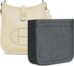 Lckaey Felt Organizer-for Hermes Evelyne III tpm pm gm Bag Insert Mini 16 29 33 Bag Purse Organizer Y003 Grey-L