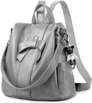 Leather Backpack Purse for Women Fashion Designer Ladies Anti-Theft Shoulder Bags Convertible Travel Handbags Casual Rucksack
