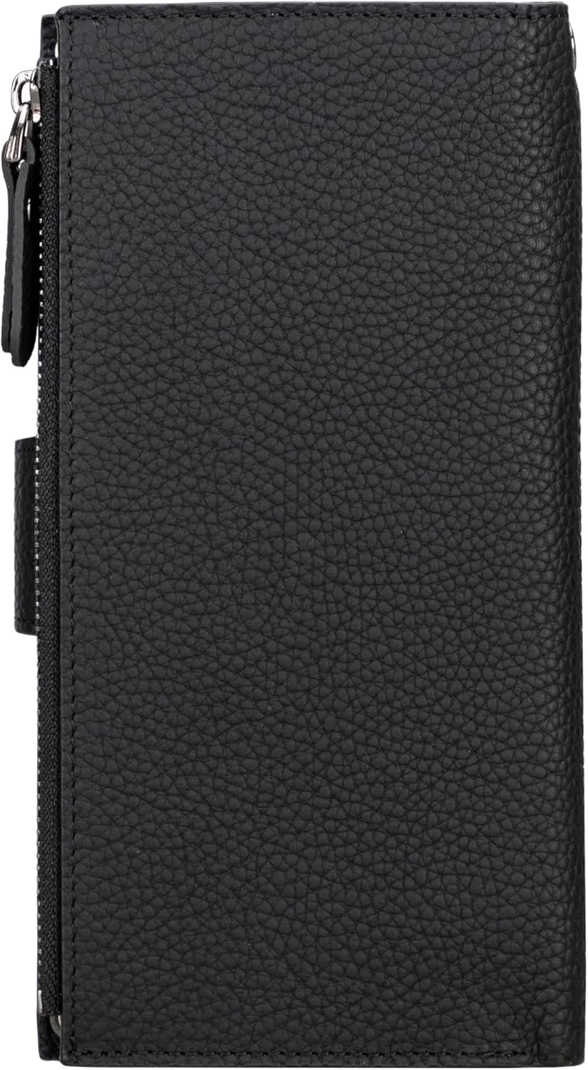 Leather Crossbody Wallet with Strap, Genuine Leather Crossbody Cell Phone Purse, Handbag