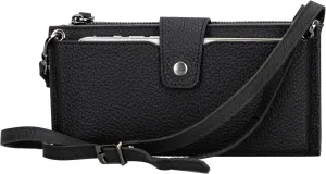 Leather Crossbody Wallet with Strap, Genuine Leather Crossbody Cell Phone Purse, Handbag