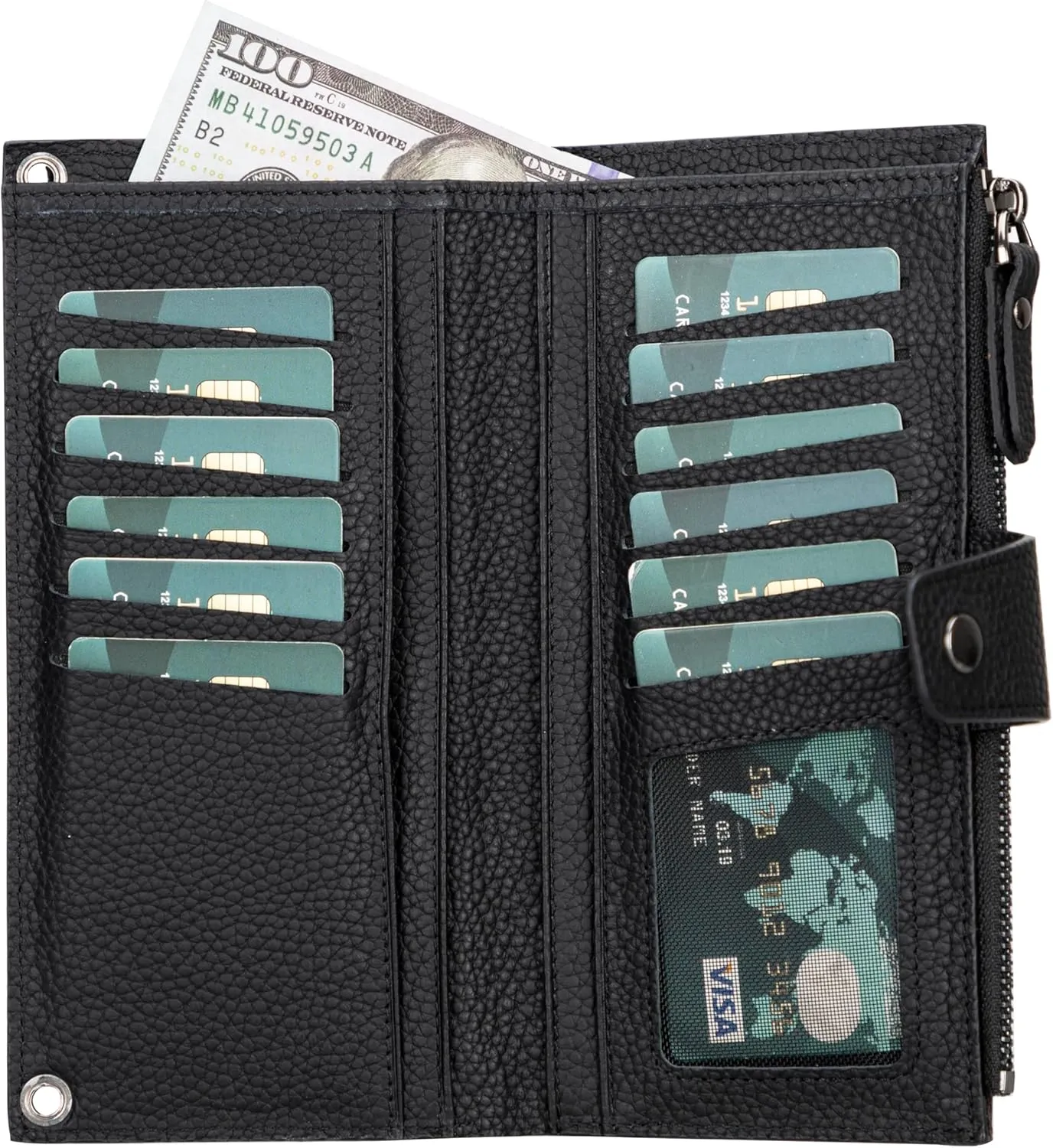 Leather Crossbody Wallet with Strap, Genuine Leather Crossbody Cell Phone Purse, Handbag