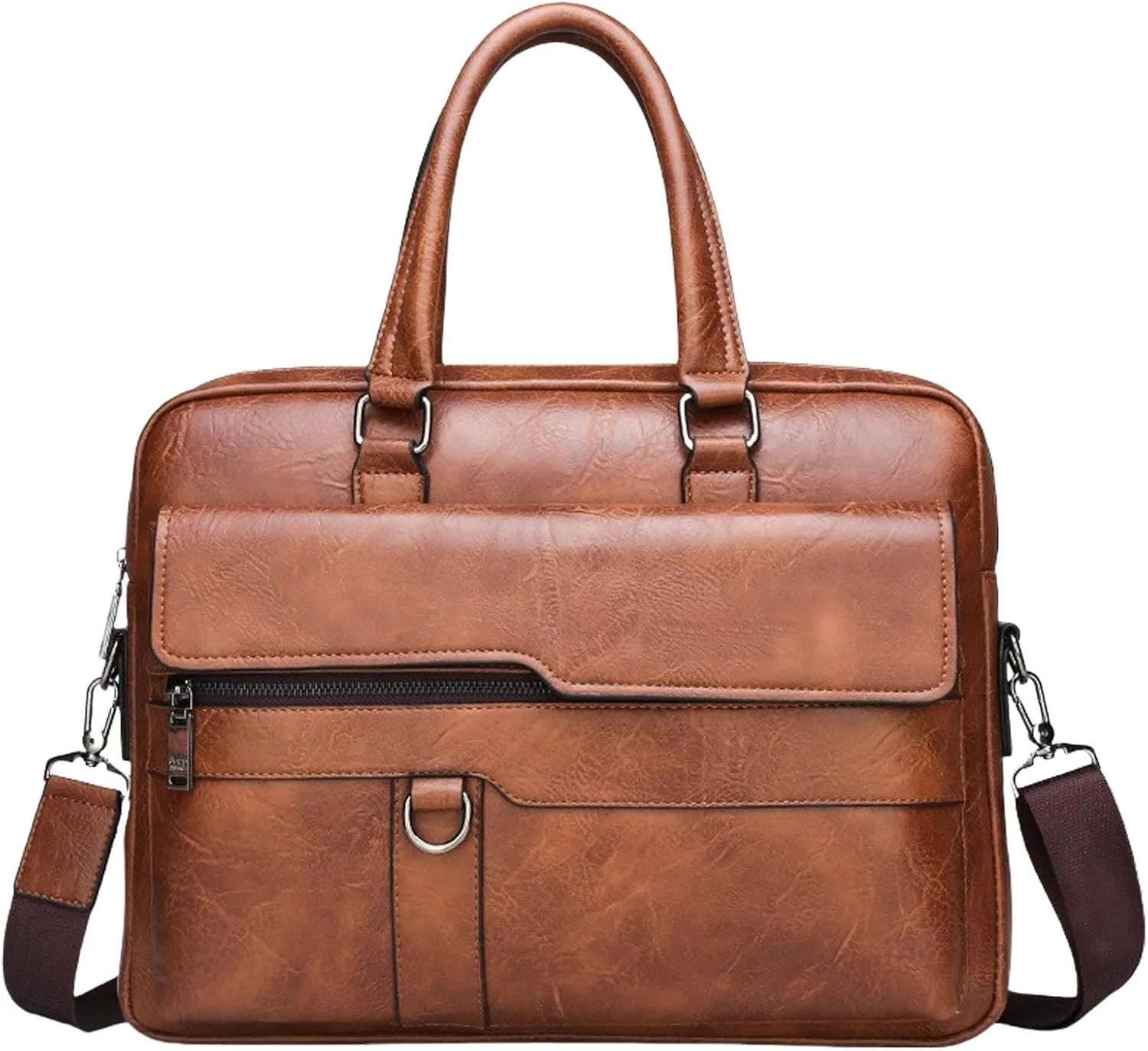 leather Laptop Bag for Men 16.1 inch,Premium Laptop Briefcase Fits,onvertible Computer Handbags Shoulder Crossbody Bag