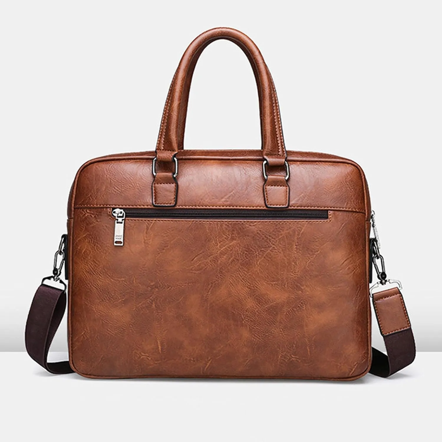 leather Laptop Bag for Men 16.1 inch,Premium Laptop Briefcase Fits,onvertible Computer Handbags Shoulder Crossbody Bag