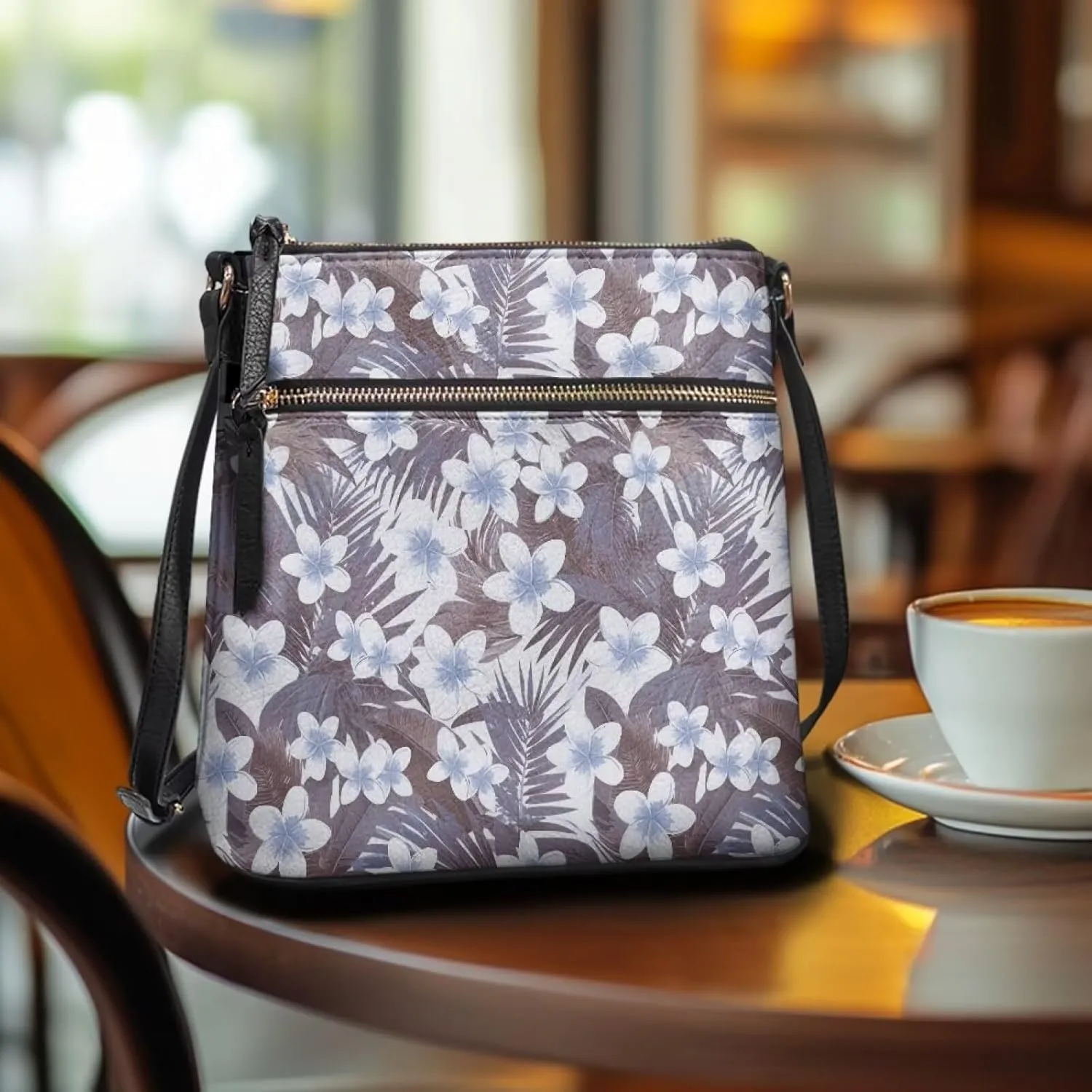 Leather Purses for Women, Leather Hobo Bags for Women Travel Sling Purse Triple Zippered Pockets Shoulder Bag
