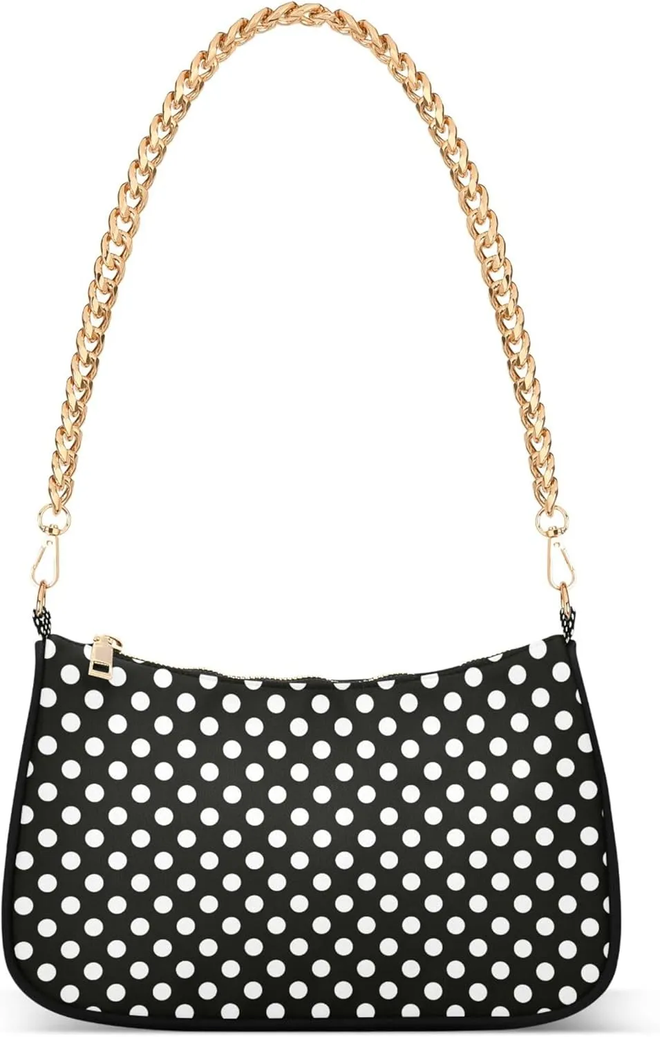 Lemon Polka Dots Black Moon Purses Clutch Women Tote Handbags Printed Floral Shoulder Bag