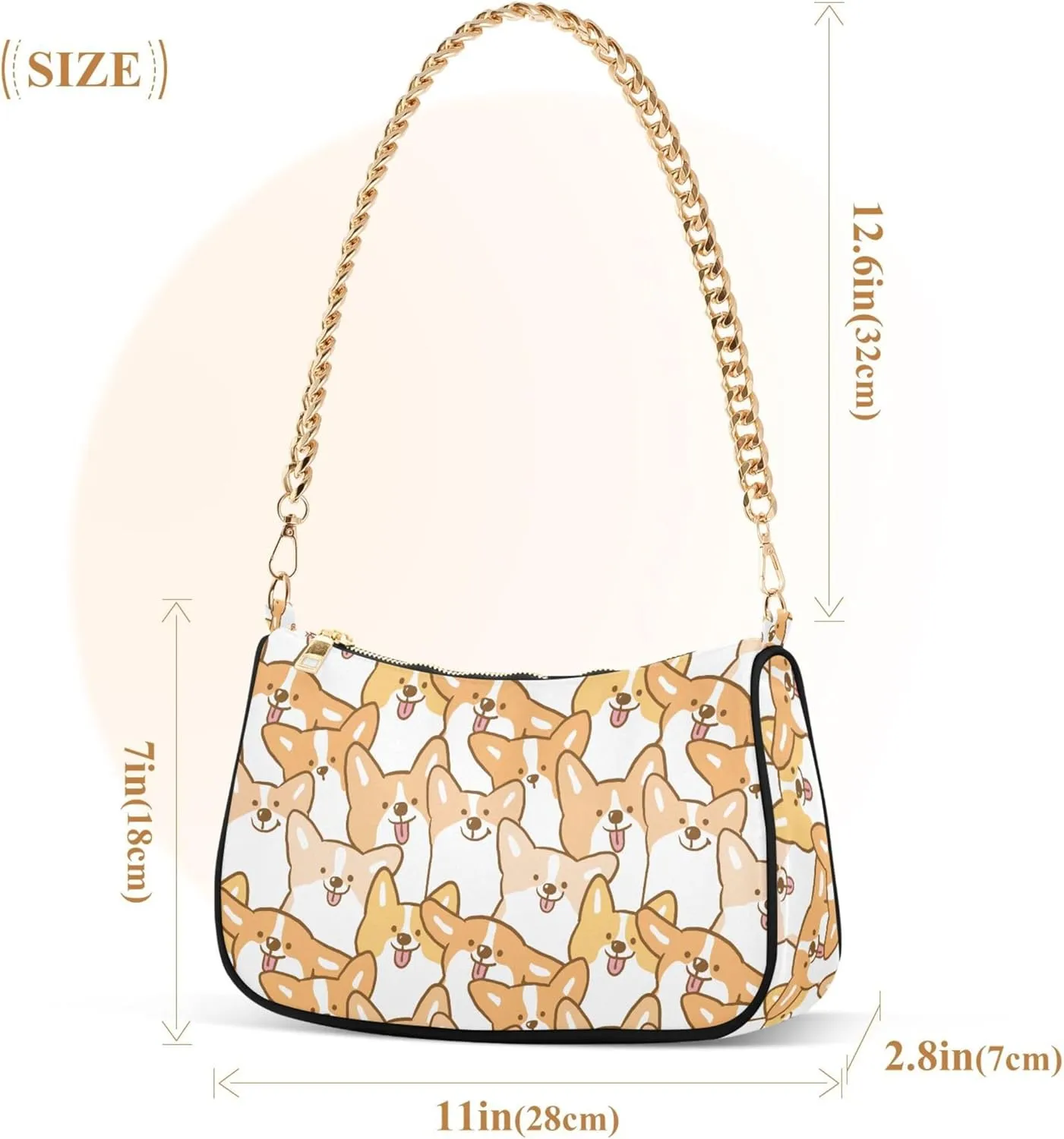 Lemon Polka Dots Black Moon Purses Clutch Women Tote Handbags Printed Floral Shoulder Bag