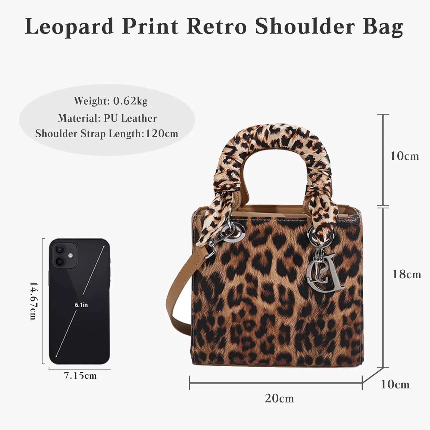 Leopard Print Handbag - Women's PU Leather Crossbody Bag, Waterproof, Fashion Messenger & Satchel Bag