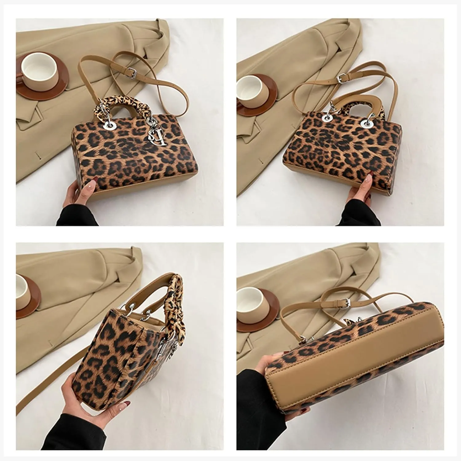 Leopard Print Handbag - Women's PU Leather Crossbody Bag, Waterproof, Fashion Messenger & Satchel Bag