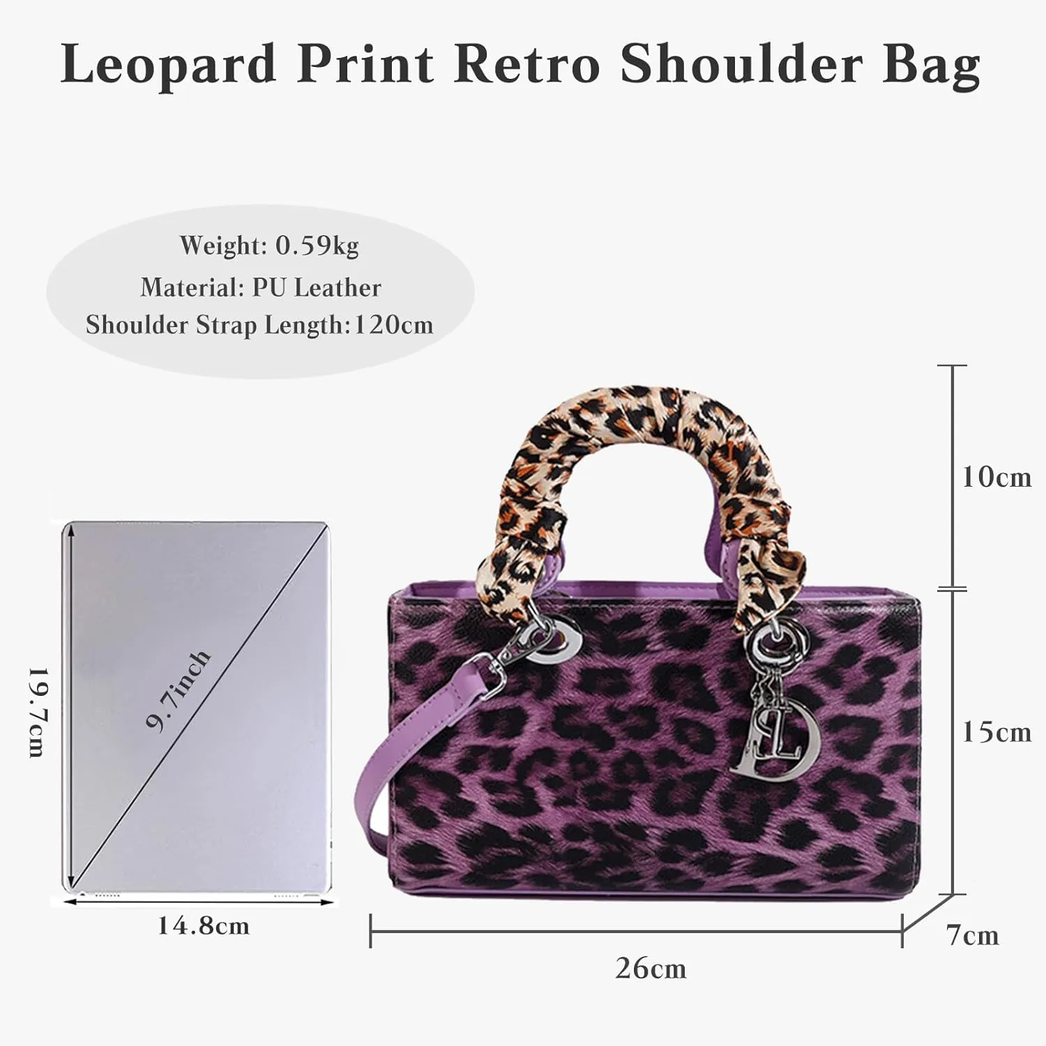 Leopard Print Handbag - Women's PU Leather Crossbody Bag, Waterproof, Fashion Messenger & Satchel Bag