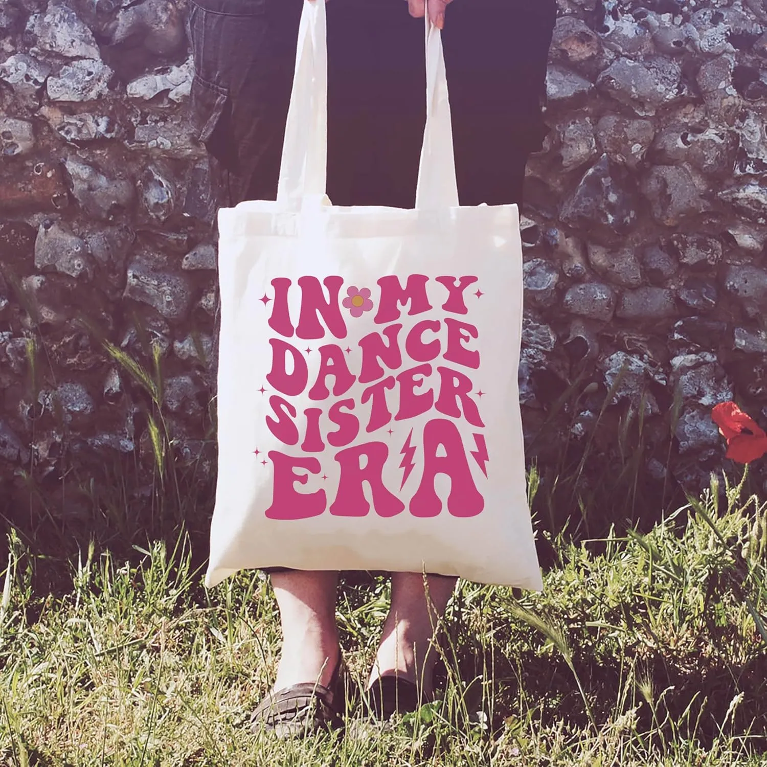 LIBIHUA Birthday Christmas Gifts for Dancer Sister,Dancing Team Dance Coach Sis Present,Dancer Teacher Sis Present,Simple Atmospheric Shoulder Bag Shopping Tote Bag-In My Dance Sister Era
