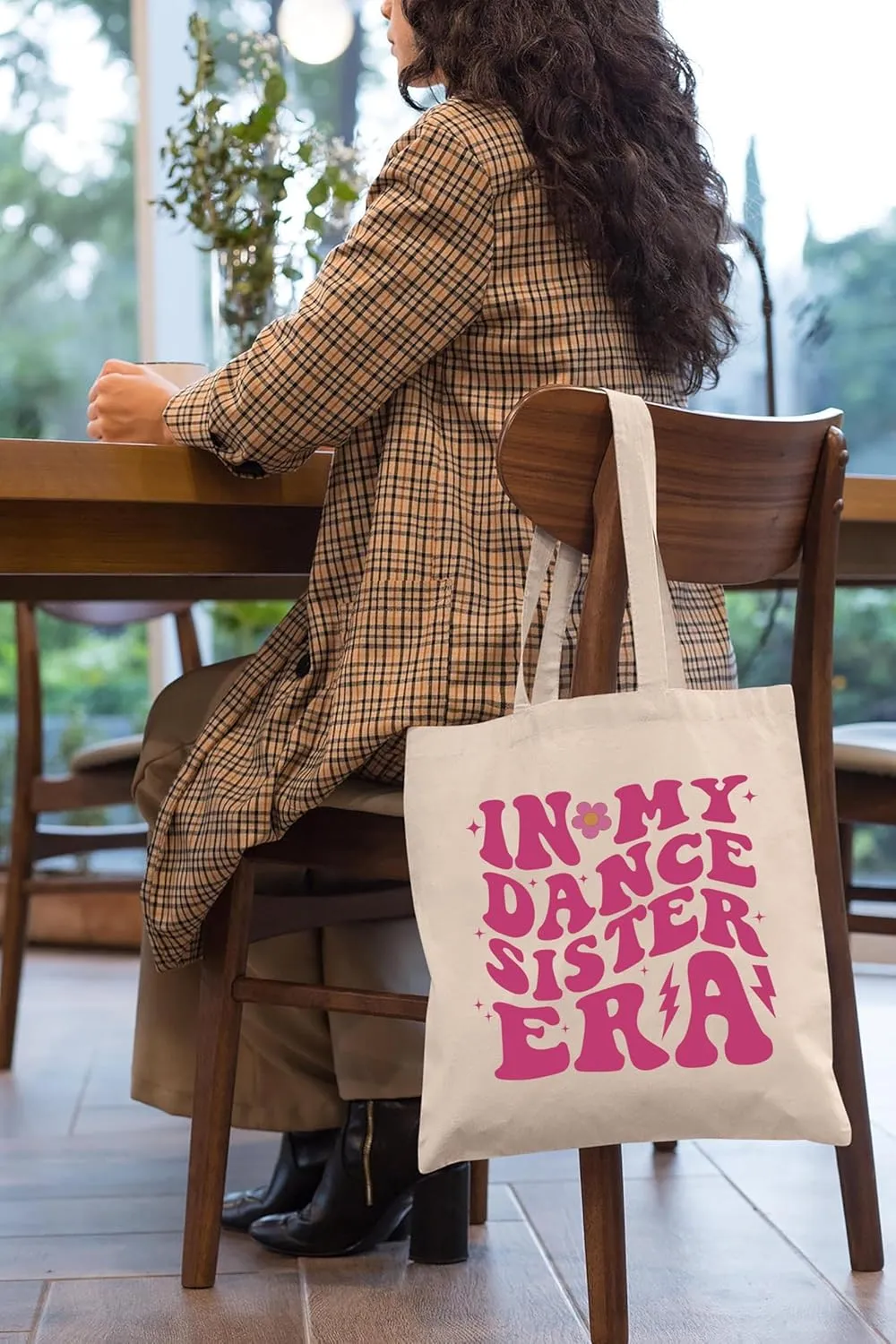 LIBIHUA Birthday Christmas Gifts for Dancer Sister,Dancing Team Dance Coach Sis Present,Dancer Teacher Sis Present,Simple Atmospheric Shoulder Bag Shopping Tote Bag-In My Dance Sister Era