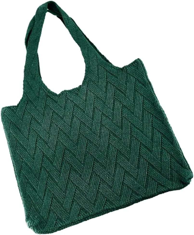 LIFKOME Handwoven Tote Bags for Women Cotton Thread Knitting Large Capacity Fashion Shoulder Bag