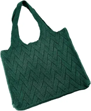 LIFKOME Handwoven Tote Bags for Women Cotton Thread Knitting Large Capacity Fashion Shoulder Bag