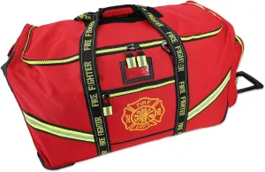 Lightning X Premium Rolling Firefighter Turnout Bunker Gear Bag w/Wheels, Retractable Handle, Fully Molded 3 Colors