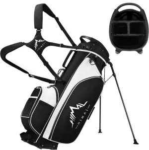 Lightweight Golf Stand Bag with 4-Way Full-Length Divider, Foldable Base & Dual Straps