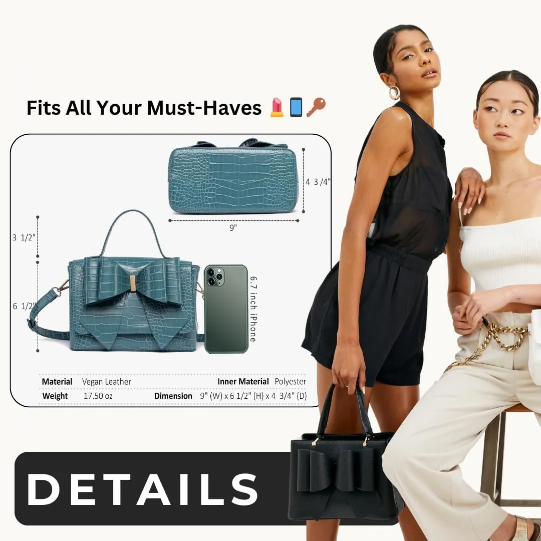 Like Dreams Small Purses for Women | Vegan Leather Cute Bow Purse | Elegant Crossbody Small Handbags for Women