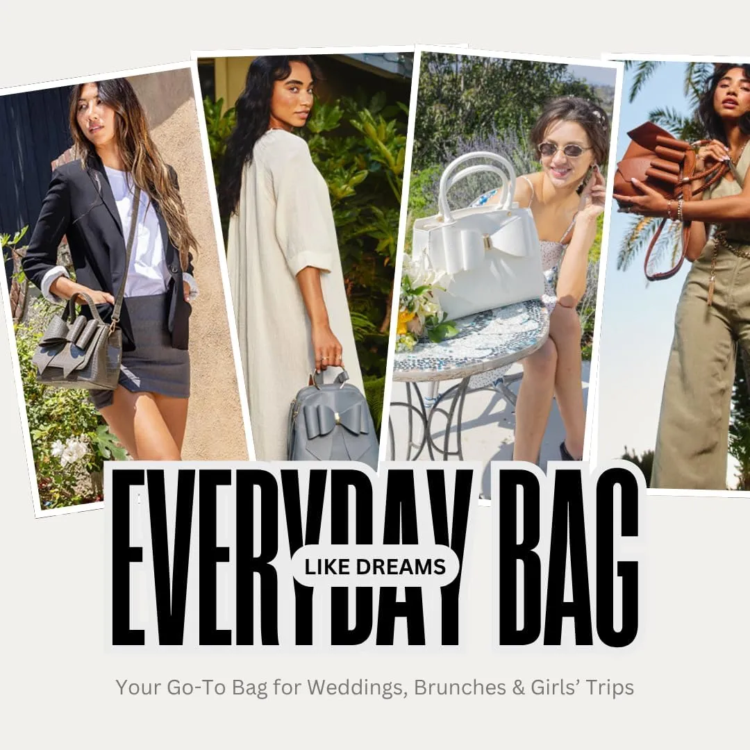 Like Dreams Small Purses for Women | Vegan Leather Cute Bow Purse | Elegant Crossbody Small Handbags for Women