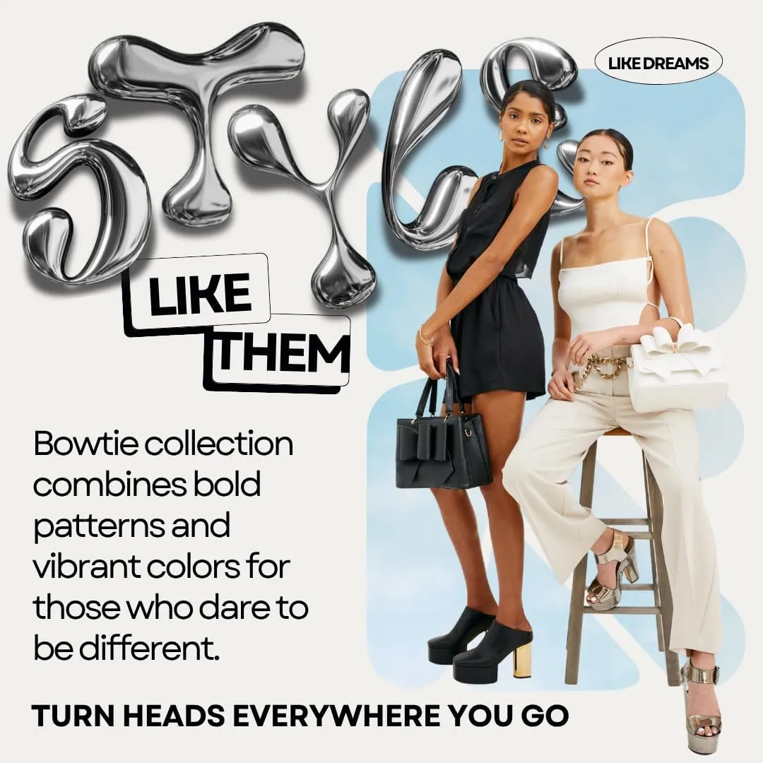 Like Dreams Small Purses for Women | Vegan Leather Cute Bow Purse | Elegant Crossbody Small Handbags for Women