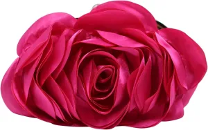 Little Floral Clutch Purse for Women - Elegant Rose Petal Evening Bag with Detachable Chain for Wedding, Gala, Prom
